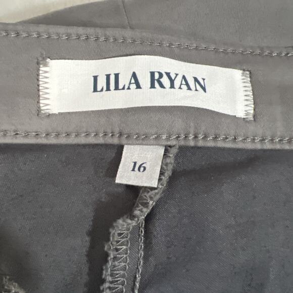 Lila Ryan Pants Womens 16 Gray Flat Front Back Pocket Stitch Fix Chinos New - Picture 6 of 10
